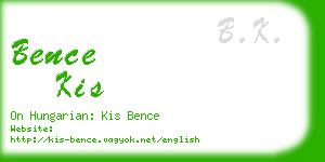 bence kis business card